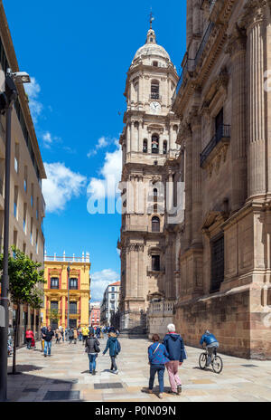 Malaga Cathedral, Malaga, Costa del Sol, Andalucia, Spain Stock Photo