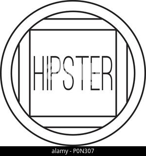 Abstract hipster label Stock Vector