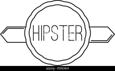 Abstract hipster label Stock Vector