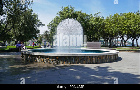 Fountain, Hlavaty Park, Koper, Slovenia Stock Photo