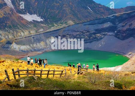 Mount Zao - Okama crater Lake Stock Photo