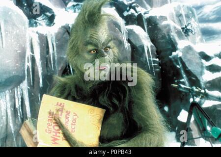Original Film Title: HOW THE GRINCH STOLE CHRISTMAS.  English Title: GRINCH, THE.  Film Director: RON HOWARD.  Year: 2000.  Stars: JIM CARREY. Credit: UNIVERSAL / Album Stock Photo