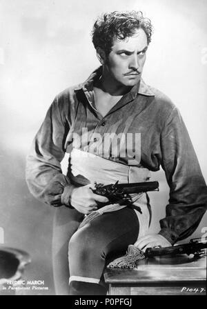 Original Film Title: THE BUCCANEER.  English Title: THE BUCCANEER.  Film Director: CECIL B DEMILLE.  Year: 1938.  Stars: FREDRIC MARCH. Credit: PARAMOUNT PICTURES / Album Stock Photo