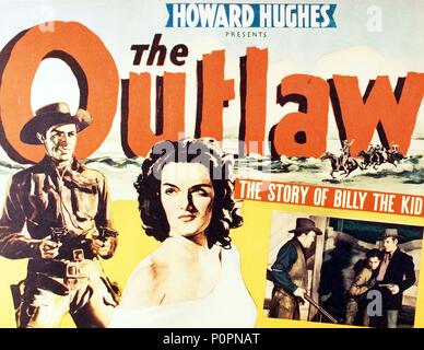 Original Film Title: THE OUTLAW.  English Title: THE OUTLAW.  Film Director: HOWARD HUGHES.  Year: 1943. Credit: RKO / Album Stock Photo