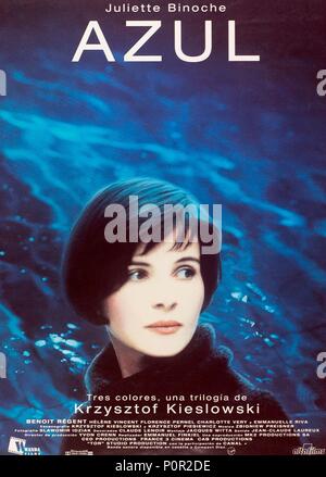 Original Film Title: TROIS COULEURS: BLEU. English Title: THREE COLOURS
