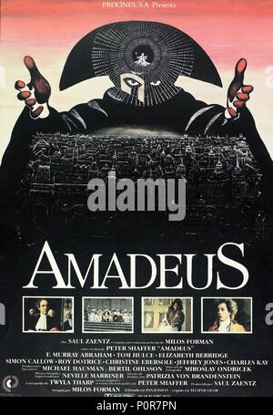 Original Film Title: AMADEUS.  English Title: AMADEUS.  Film Director: MILOS FORMAN.  Year: 1984. Credit: ORION PICTURES / Album Stock Photo