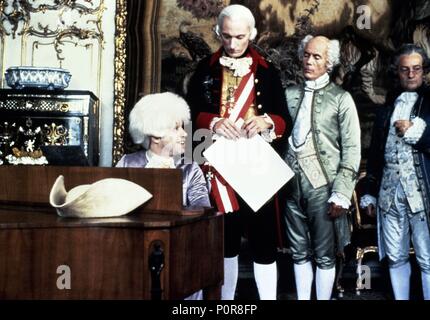 Original Film Title: AMADEUS.  English Title: AMADEUS.  Film Director: MILOS FORMAN.  Year: 1984.  Stars: WOLFGANG AMADEUS MOZART; TOM HULCE. Credit: ORION PICTURES / Album Stock Photo