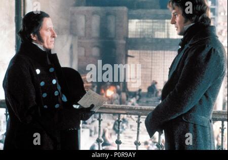 Original Film Title: LES MISERABLES.  English Title: LES MISERABLES.  Film Director: BILLE AUGUST.  Year: 1998.  Stars: LIAM NEESON; GEOFFREY RUSH. Credit: MANDALAY ENTERTAIMENT / Album Stock Photo