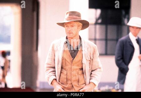 Original Film Title: OUT OF AFRICA.  English Title: OUT OF AFRICA.  Film Director: SYDNEY POLLACK.  Year: 1985.  Stars: ROBERT REDFORD. Credit: UNIVERSAL PICTURES / Album Stock Photo