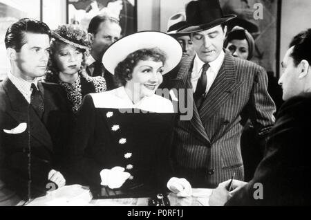 Original Film Title: ARISE, MY LOVE.  English Title: ARISE, MY LOVE.  Film Director: MITCHELL LEISEN.  Year: 1940.  Stars: CLAUDETTE COLBERT; RAY MILLAND. Credit: PARAMOUNT PICTURES / Album Stock Photo