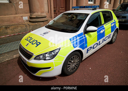 cheshire constabulary police peugeot 308 patrol car in Chester Cheshire England UK Stock Photo