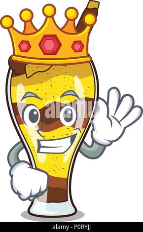 King mangonada fruit mascot cartoon Stock Vector