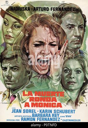 Original Film Title: LA MUERTE RONDA A MONICA.  English Title: LA MUERTE RONDA A MONICA.  Film Director: RAMON FERNANDEZ.  Year: 1976. Stock Photo
