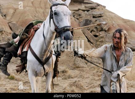 Original Film Title: LOST IN LA MANCHA.  English Title: LOST IN LA MANCHA.  Film Director: LOUIS PEPE; KEITH FULTON.  Year: 2002.  Stars: JOHNNY DEPP. Credit: QUIXOTE FILMS/LOW KEY PICTURES/EASTCROFT PRODUCTIONS / Album Stock Photo