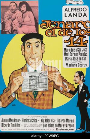 Original Film Title: JENARO, EL DE LOS 14.  English Title: JENARO, EL DE LOS 14.  Film Director: MARIANO OZORES.  Year: 1974. Stock Photo