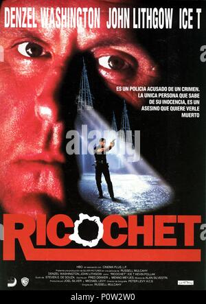 Original Film Title: RICOCHET.  English Title: RICOCHET.  Film Director: RUSSELL MULCAHY.  Year: 1991. Credit: FIRST INDEPENDENT/SUMMIT/SILVER / Album Stock Photo
