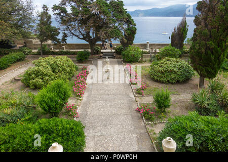 Italy, Elba, Portoferraio, Napoleon's residence, Villa Mulini, garden Stock Photo