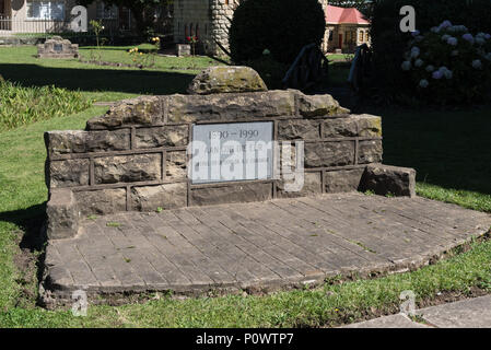 ELLIOT, SOUTH AFRICA - MARCH 28, 2018: A memorial plaque at the Dutch Reformed Church in Elliot in the Eastern Cape Province Stock Photo