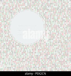 Colorful text frame. Seamless texture with rhombes. Delicate pale colors. Endless. Beads texture. Random colors. Can be used as seamless pattern. Outl Stock Vector