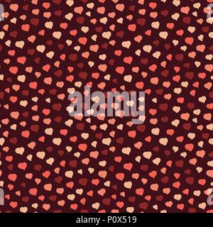 Seamless pattern with hearts, Valentine Day background. Stock Vector
