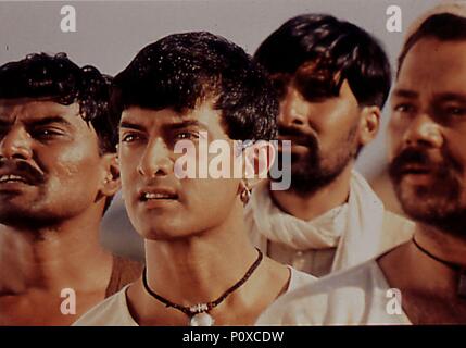 Original Film Title: LAGAAN.  English Title: LAGAAN.  Film Director: ASHUTOSH GOWARIKER.  Year: 2001.  Stars: AAMIR KHAN. Credit: AAMIR KHAN PRODUCTIONS / Album Stock Photo