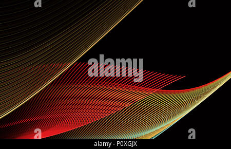 abstract fractal background a computer-generated illustration, lines Stock Photo