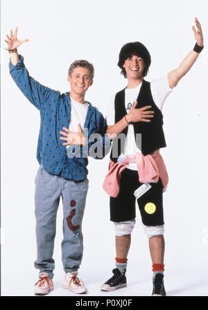 Original Film Title: BILL AND TED'S EXCELLENT ADVENTURE.  English Title: BILL AND TED'S EXCELLENT ADVENTURE.  Film Director: STEPHEN HEREK.  Year: 1989.  Stars: KEANU REEVES; ALEX WINTER. Credit: ORION PICTURES / Album Stock Photo