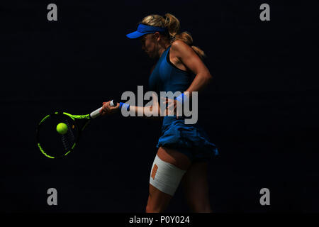 Paula Badosa of Spain plays a shot during her 1/4 final match against ...