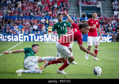Denmark, Brøndby - June 09, 2018. Yussuf Poulsen (20) of Denmark seen during the football friendly between Denmark and Mexico at Brøndby Stadion. (Photo credit: Gonzales Photo - Kim M. Leland). Credit: Gonzales Photo/Alamy Live News Stock Photo