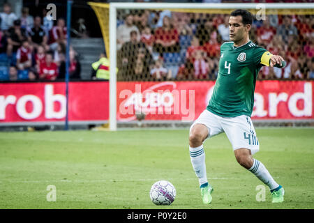 Denmark, Brøndby - June 09, 2018. Rafael Marquez (4) of Mexico seen during the football friendly between Denmark and Mexico at Brøndby Stadion. (Photo credit: Gonzales Photo - Kim M. Leland). Credit: Gonzales Photo/Alamy Live News Stock Photo