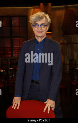 08 June 2018, Germany, Cologne: Wim Wenders stands in the studio of ...