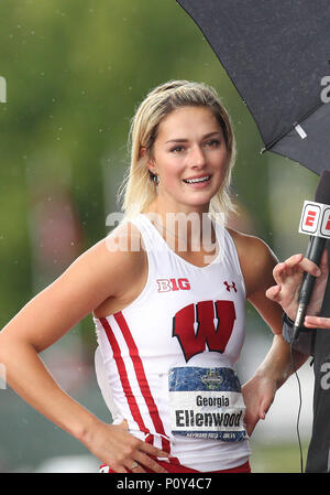 June 9, 2018. Georgia Ellenwood of Wisconsin competes in the Women's