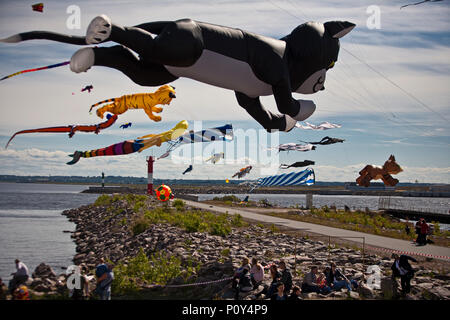 Kronshtadt, Russia. 10th June 2018. 'Fortoliot'. The second international festival of kites. June 10 - June 11, 2018. Fort 'Grand Duke Constantine'. Kronstadt Credit: Andrew Shlykoff/Alamy Live News Stock Photo
