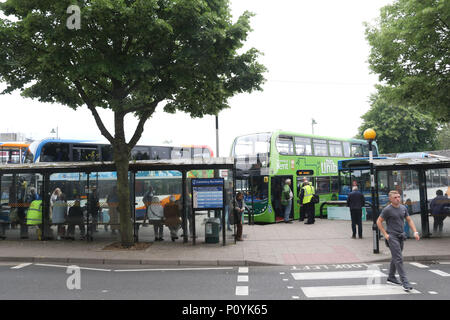 Canterbury bus station, Kent, UK. Stock Photo