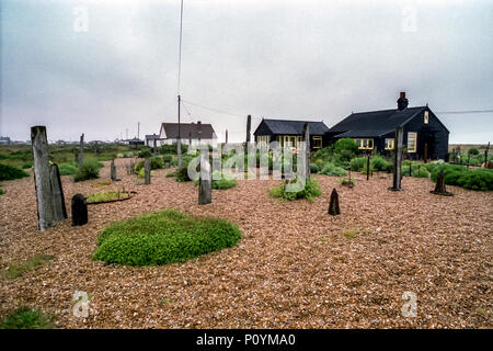 Film director Derek Jarman's house on the beach at Dungeness Stock Photo
