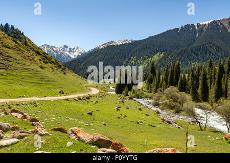 Valley of Flowers, Jety Oguz Gorge, near Karakol, Kyrgyzstan Stock Photo