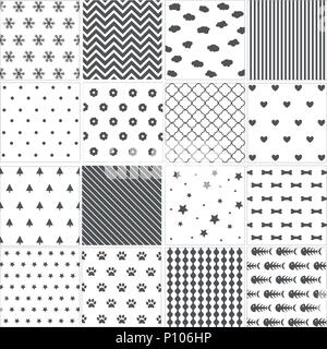 Set of seamless patterns Stock Vector