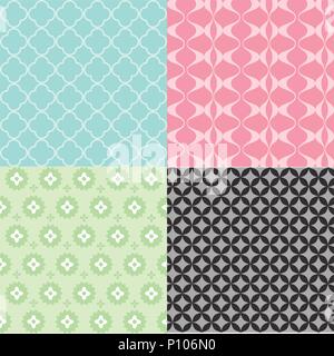 Abstract seamless pattern set Stock Vector
