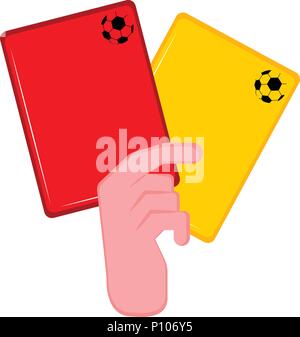 soccer referee showing red card Stock Vector