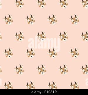 antelope pattern on pastel background. Stock Vector