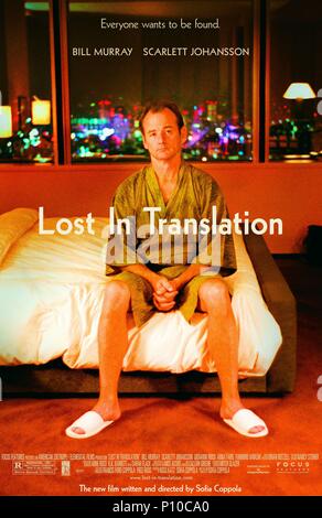 Original Film Title: LOST IN TRANSLATION.  English Title: LOST IN TRANSLATION.  Film Director: SOFIA COPPOLA.  Year: 2003. Credit: FOCUS FEATURES / Album Stock Photo