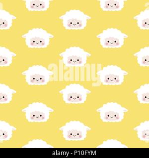 Vector sheep pattern. Stock Vector