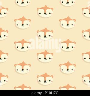 Pattern with squirrel. Stock Vector