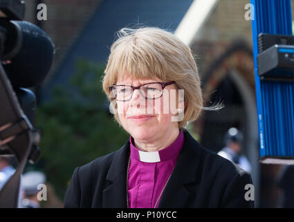 Cladding at a Memorial Service at Notting Dale Church  to commemorate the Anniversary of the Grenfell Tower Fire. Stock Photo