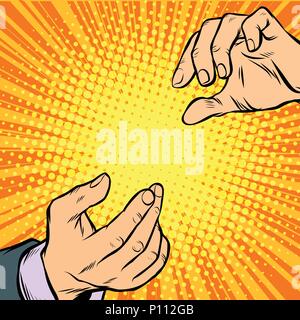 two male hands open gesture Stock Vector