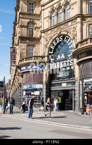 Leeds Kirkgate Market (Leeds City Markets), Leeds, West Yorkshire, England, UK Stock Photo