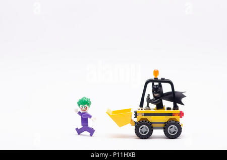 lego of various batman minifigures. Lego minifigures are manufactured by  The Lego Group Stock Photo - Alamy