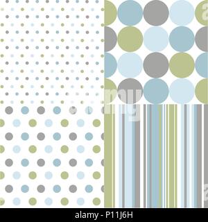 seamless patterns, polka dots Stock Vector