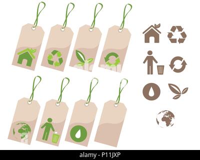 Environmental tags Stock Vector
