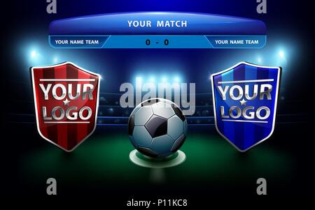 Soccer Score Board Card Stats Template. Soccer Scoreboard Match Screen  Stadium Versus Sport Team Infographic Royalty Free SVG, Cliparts, Vectors,  and Stock Illustration. Image 178050236.
